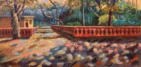Abdul Wahab, 14 x 30 Inch, Acrylic On Canvas, Cityscape Painting, AC-AWB-030 Abdul Wahab, 14 x 30 Inch, Acrylic On Canvas, Cityscape Painting, AC-AWB-030